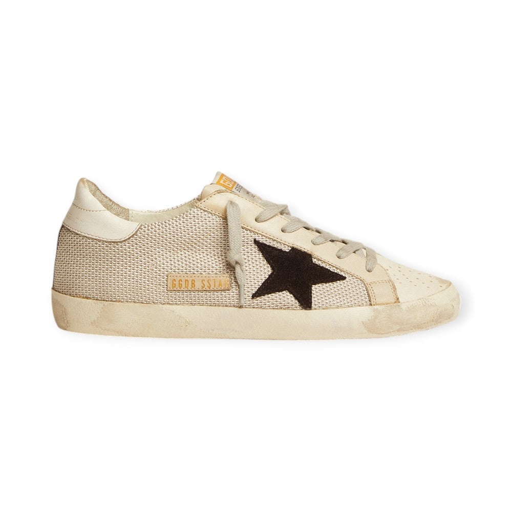 GOLDEN GOOSE SNEAKERS SUPER-STAR IN PELLE E MESH - View 1