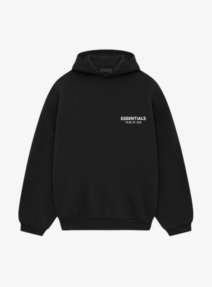 Fear Of God Essentials Fleece Hoodie "Black" SS25 - View 1