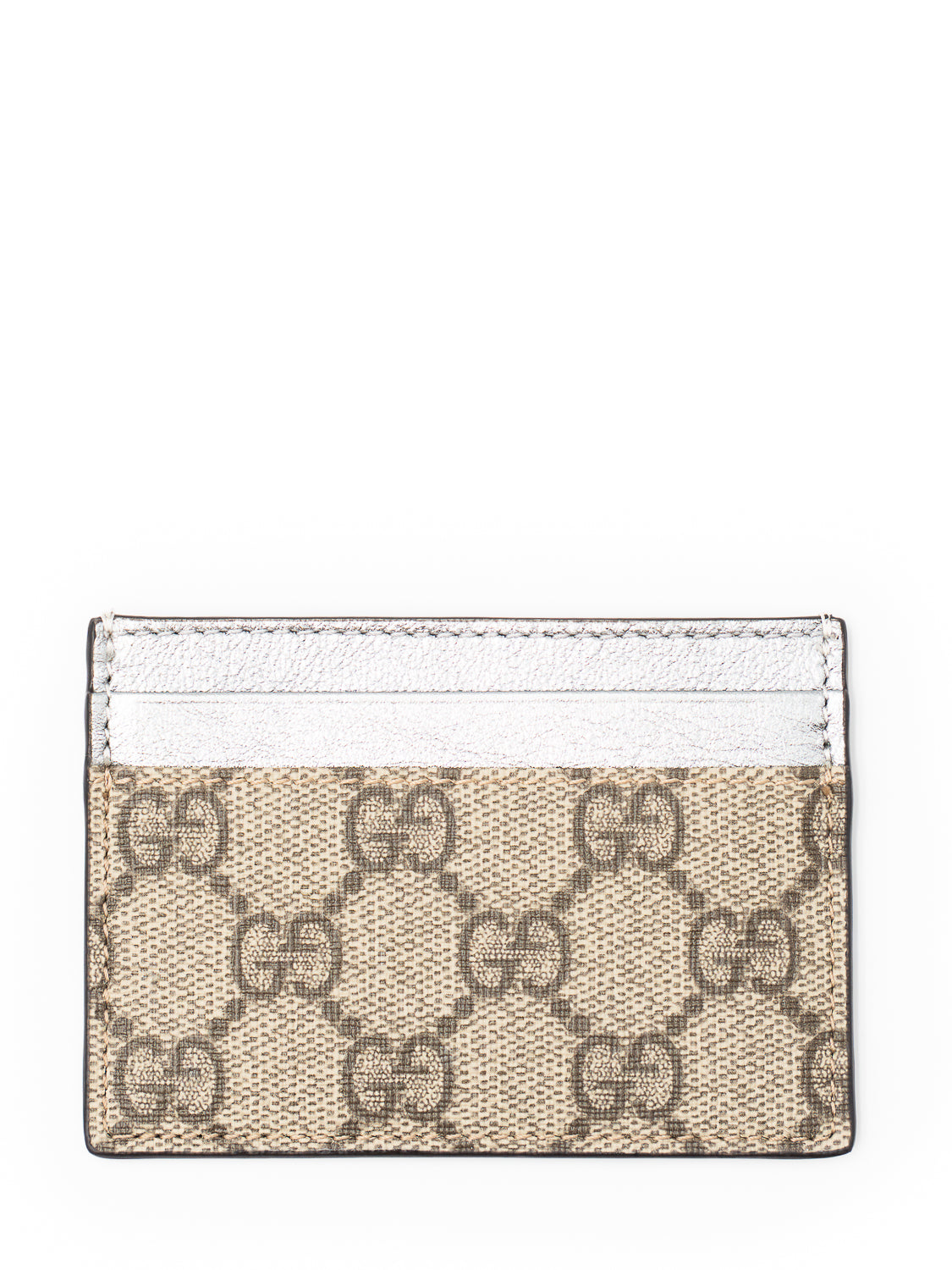 Gucci Portacarte GG con finiture in pelle e motivo all-over White - View 1