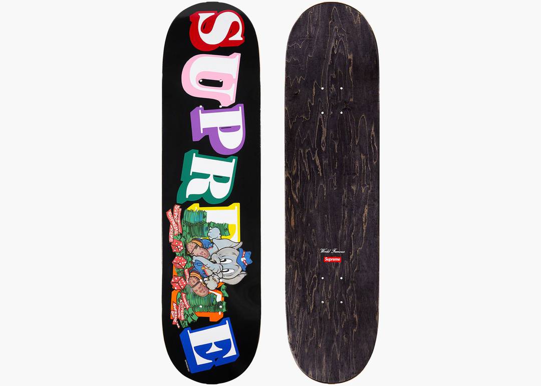 SUPREME ELEPHANT SKATEBOARD DECK BLACK - View 1