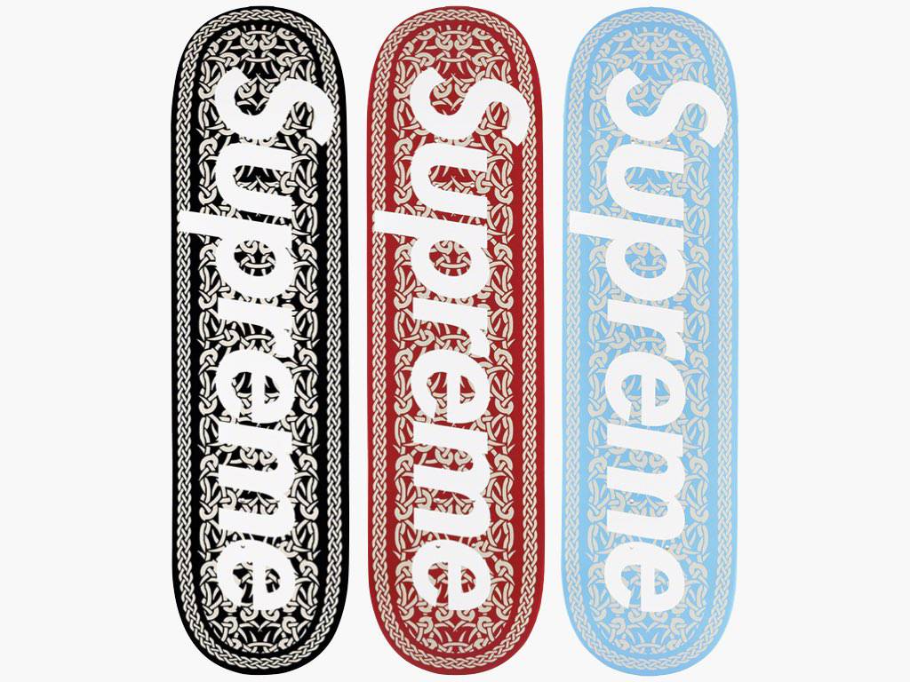 SUPREME CELTIC KNOT SKATEBOARD DECK BLUE - View 1