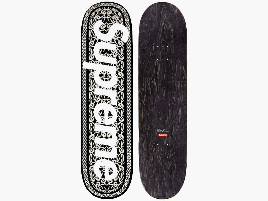 SUPREME CELTIC KNOT SKATEBOARD DECK BLACK - View 1