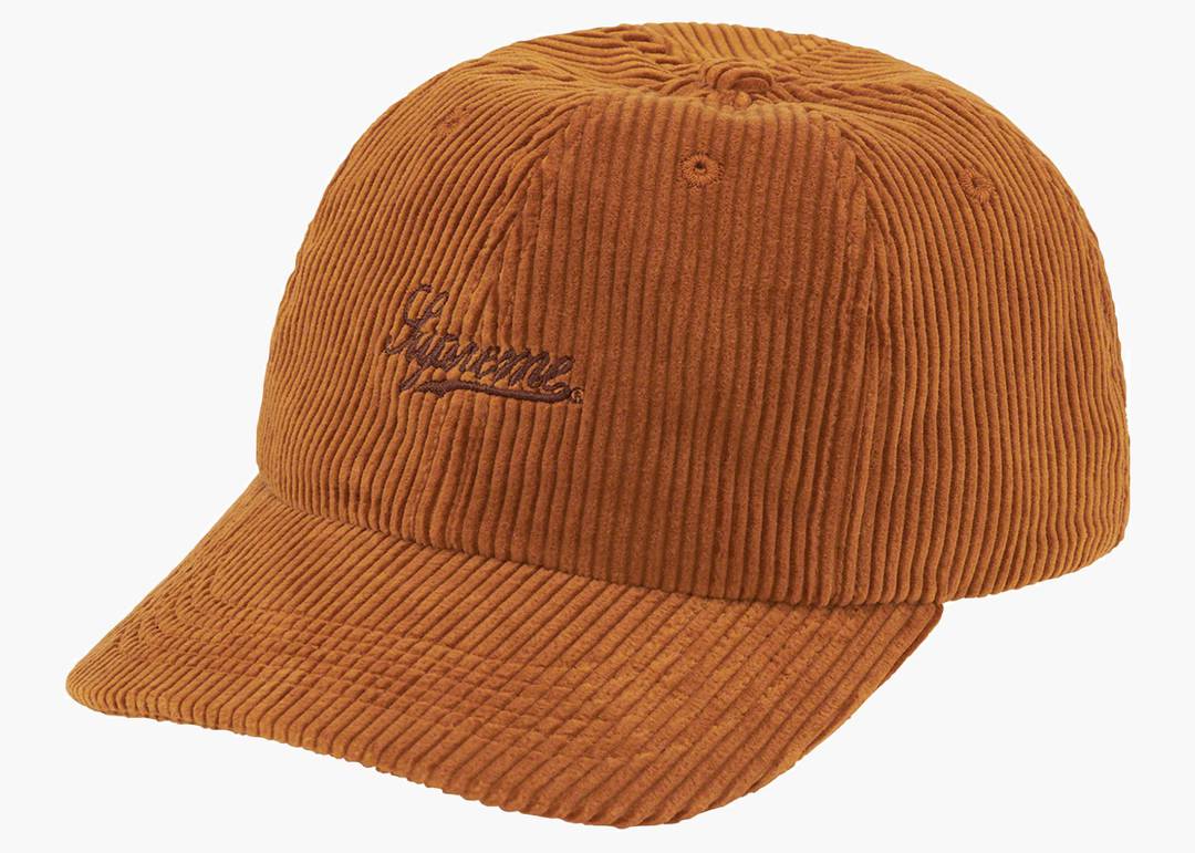 SUPREME SCRIPT CORDUROY 6-PANEL ORANGE - View 1