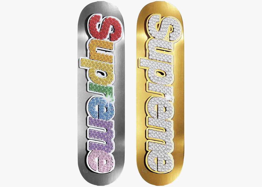 SUPREME BLING BOX LOGO SKATEBOARD DECK SET (SS22) - View 1