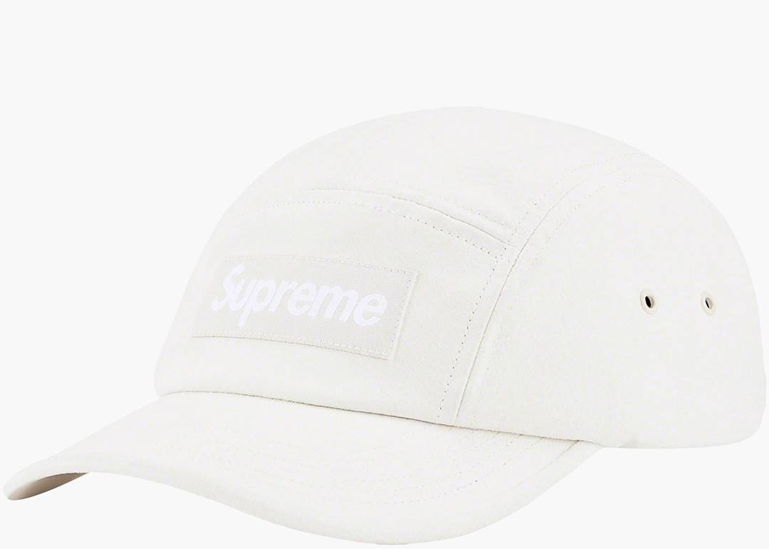 SUPREME SUEDE CAMP CAP (SS23) WHITE - View 1