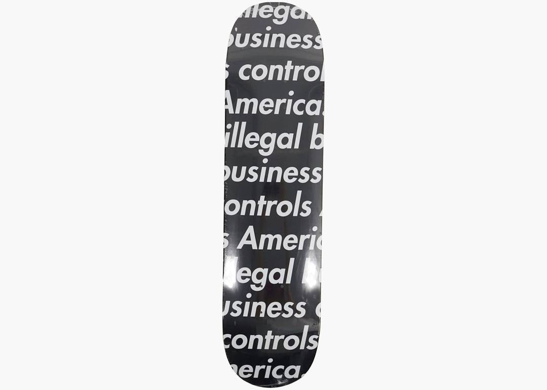 SUPREME ILLEGAL BUSINESS SKATEBOARD DECK BLACK - View 1