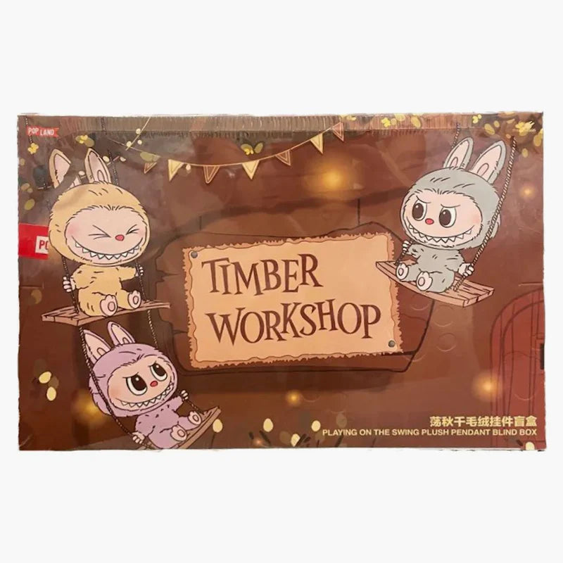 POP MART LABUBU THE MONSTERS TIMBER WORKSHOP PLAYING ON THE SWING PLUSH PENDANT (POP LAND EXCLUSIVE) SEALED CASE (6 BLIND BOX) - View 1