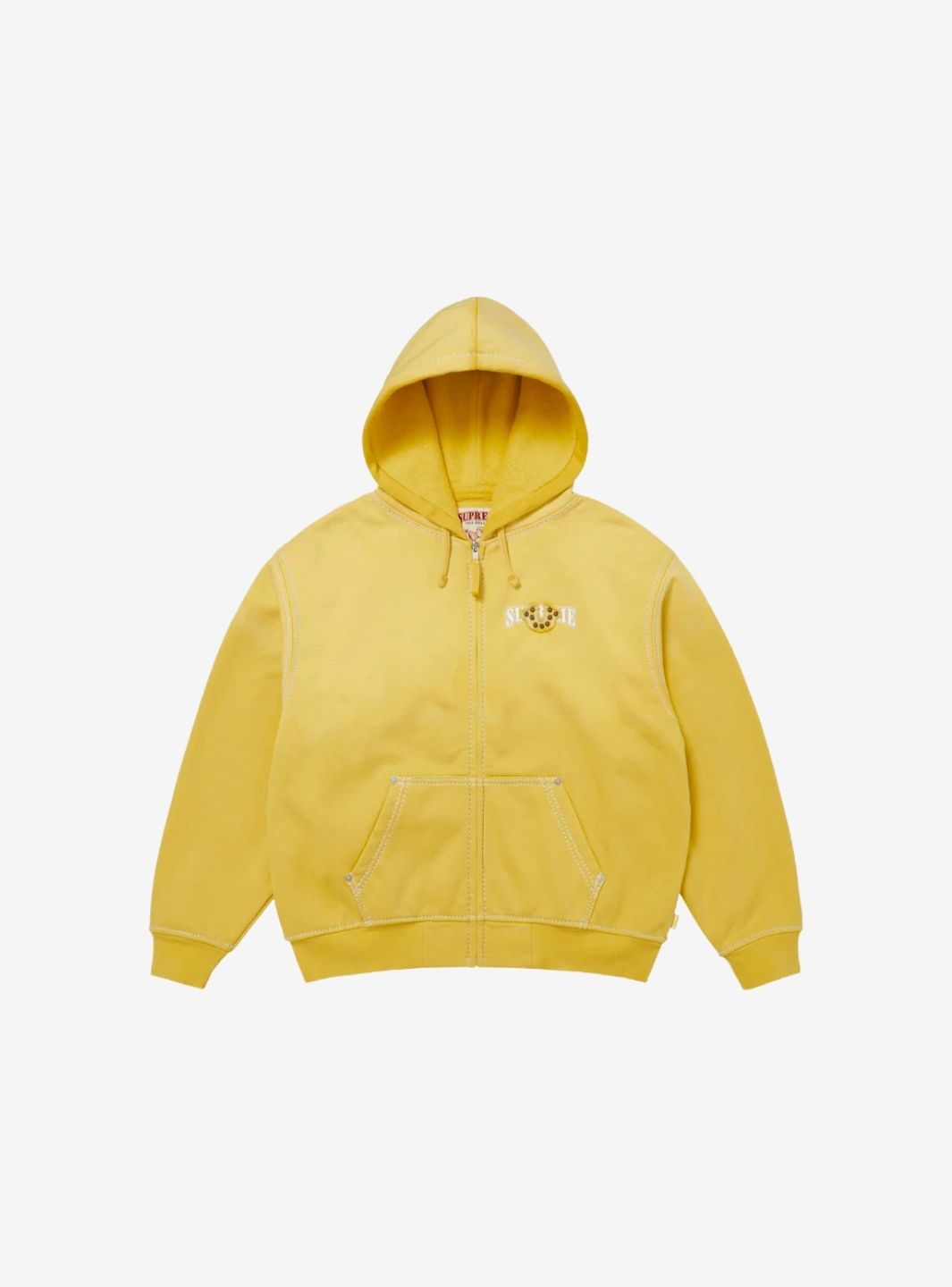SUPREME TRUE RELIGION ZIP UP HOODED SWEATSHIRT YELLOW (FW25) - View 1