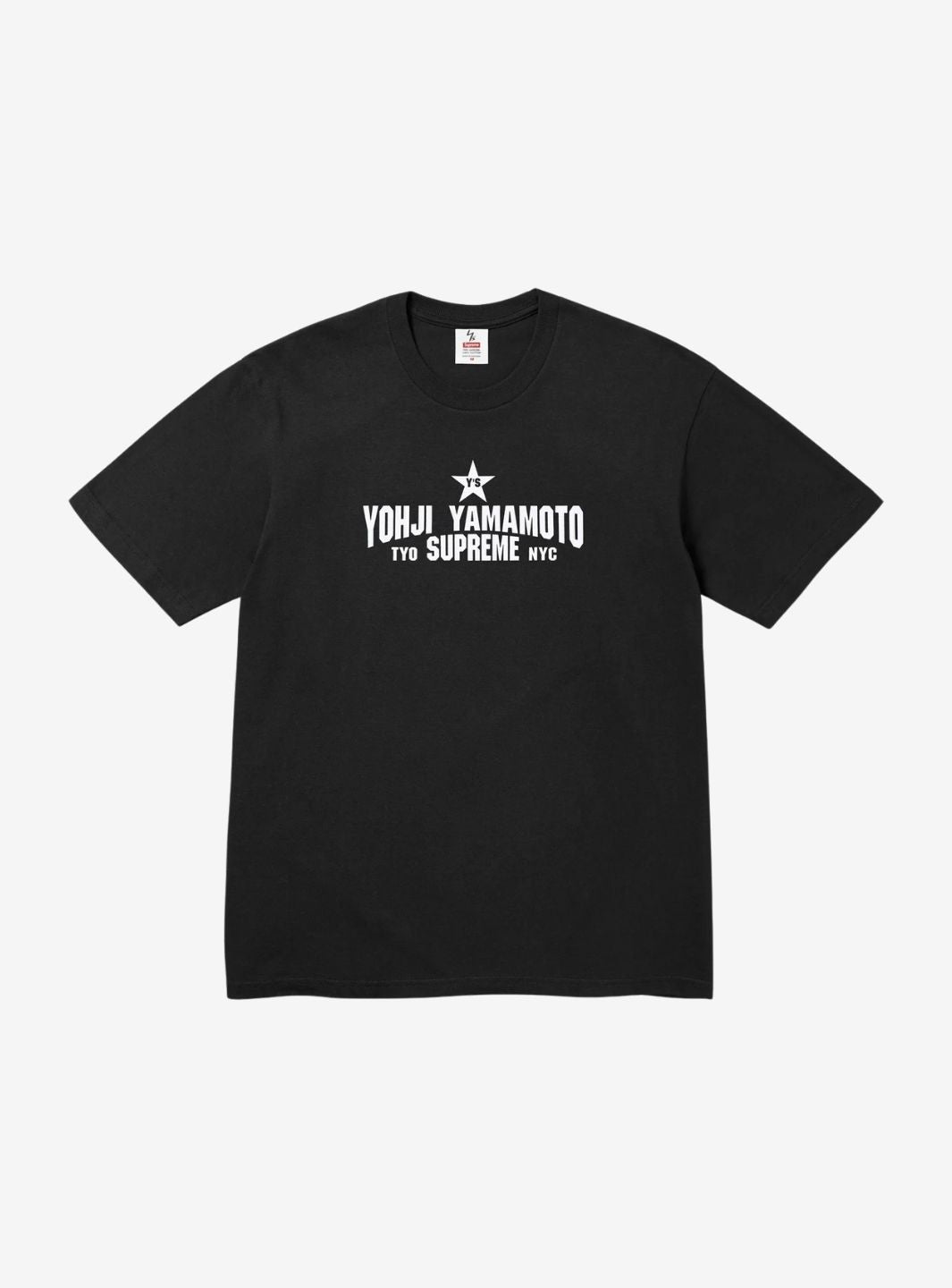 SUPREME Y'S BY YOHJI YAMAMOTO STAR T-SHIRT BLACK - View 1