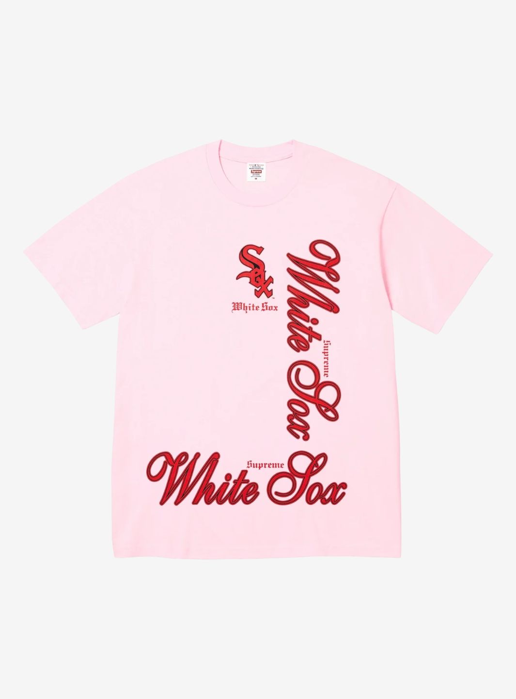 SUPREME MLB TEAMS SOX T-SHIRT LIGHT PINK - View 1
