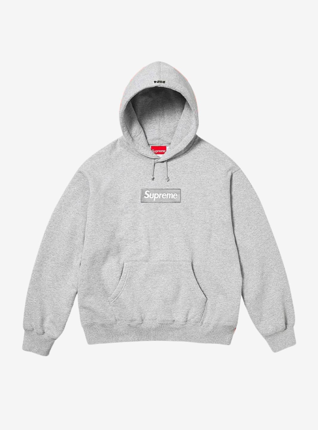 SUPREME BOX LOGO HOODED SWEATSHIRT HEATHER GREY (FW24) - View 1