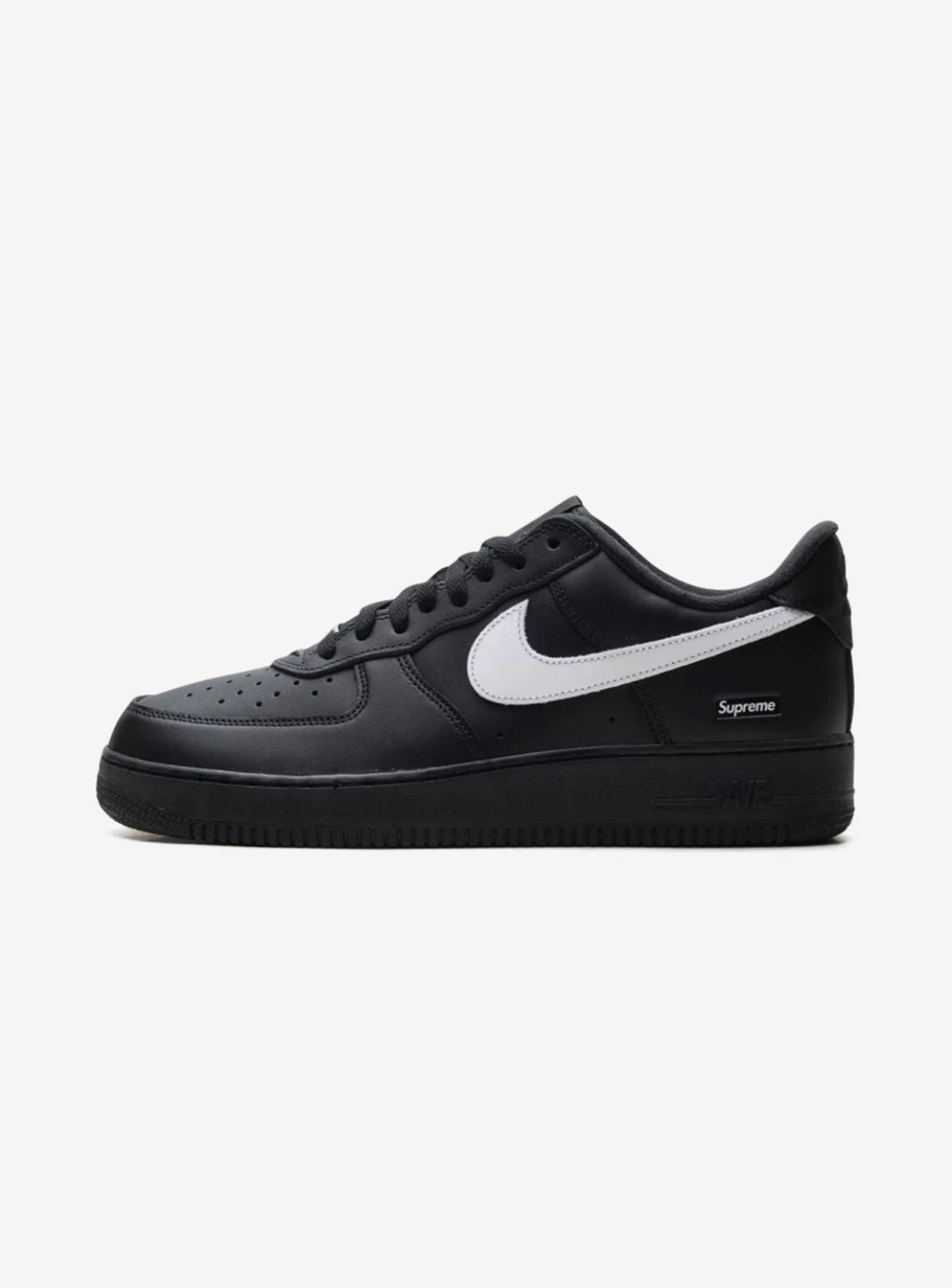 NIKE AIR FORCE 1 LOW SUPREME BLACK WHITE - View 1