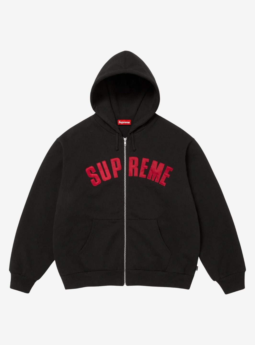SUPREME ARC THERMAL LINED ZIP UP HOODED SWEATSHIRT BLACK - View 1