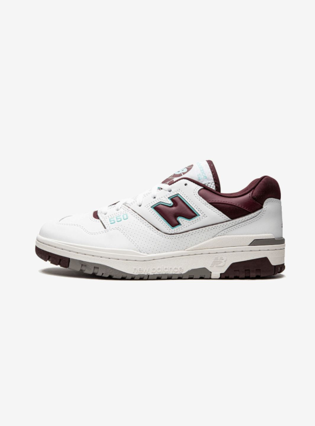 NEW BALANCE 550 BURGUNDY CYAN - View 1
