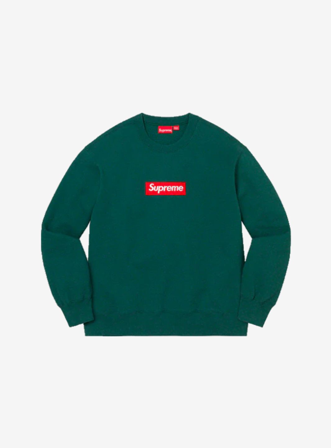 SUPREME BOX LOGO CREWNECK DARK PINE (FW22) - View 1