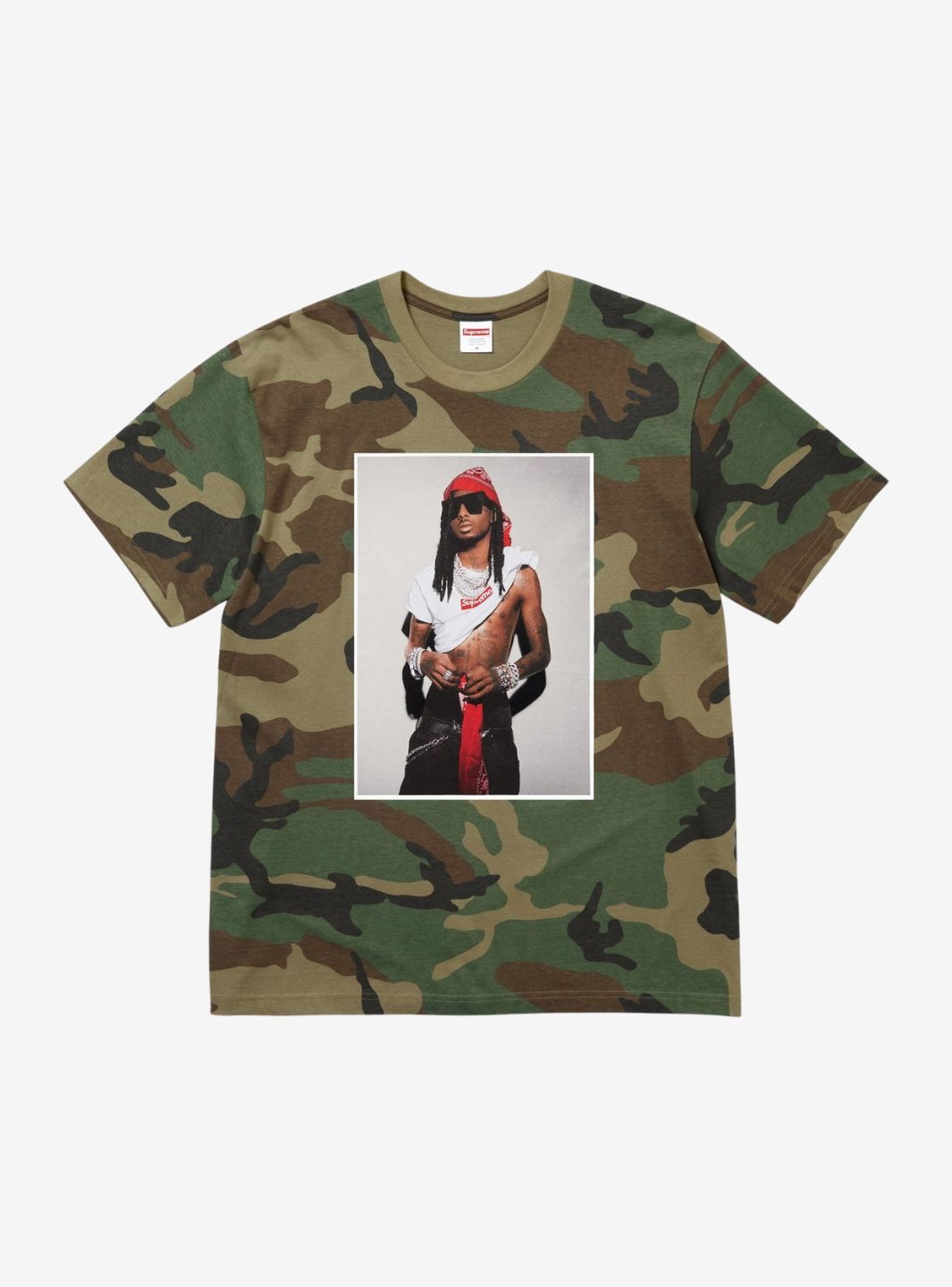 SUPREME PLAYBOI CARTI T-SHIRT WOODLAND CAMO - View 1