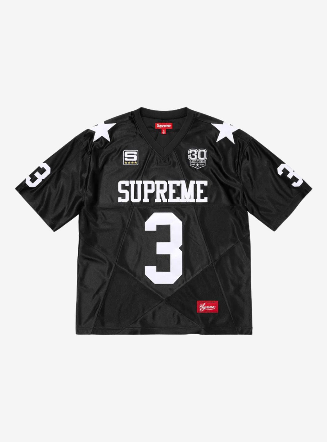 SUPREME STAR FOOTBALL JERSEY BLACK - View 1