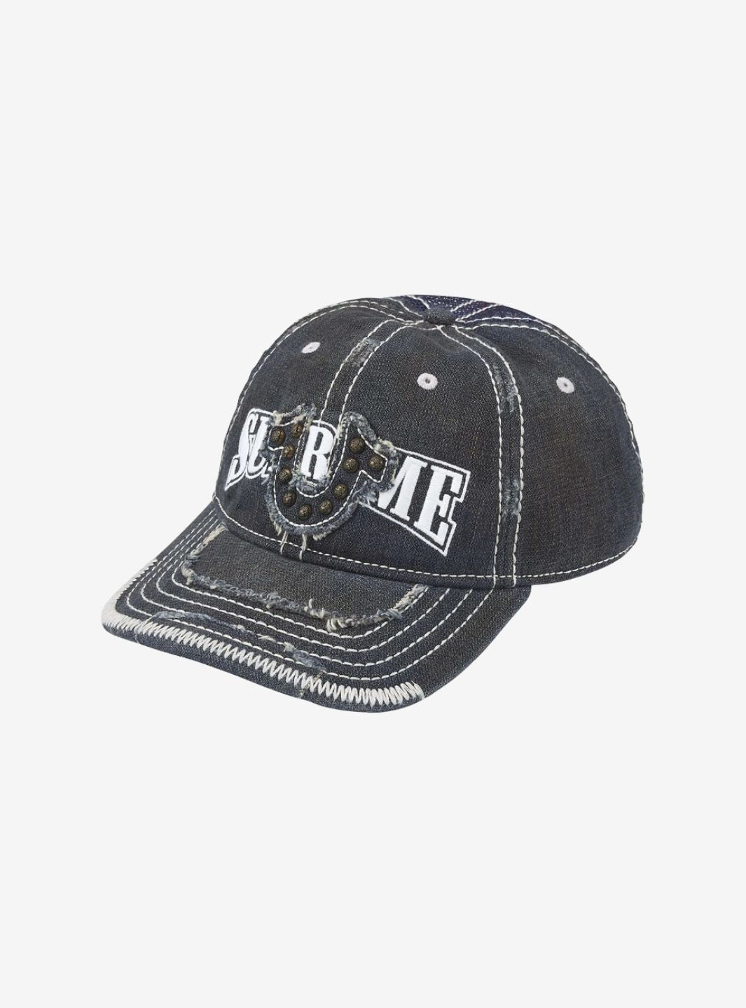 SUPREME TRUE RELIGION MESH BACK 6-PANEL DIRTY INDIGO - View 1