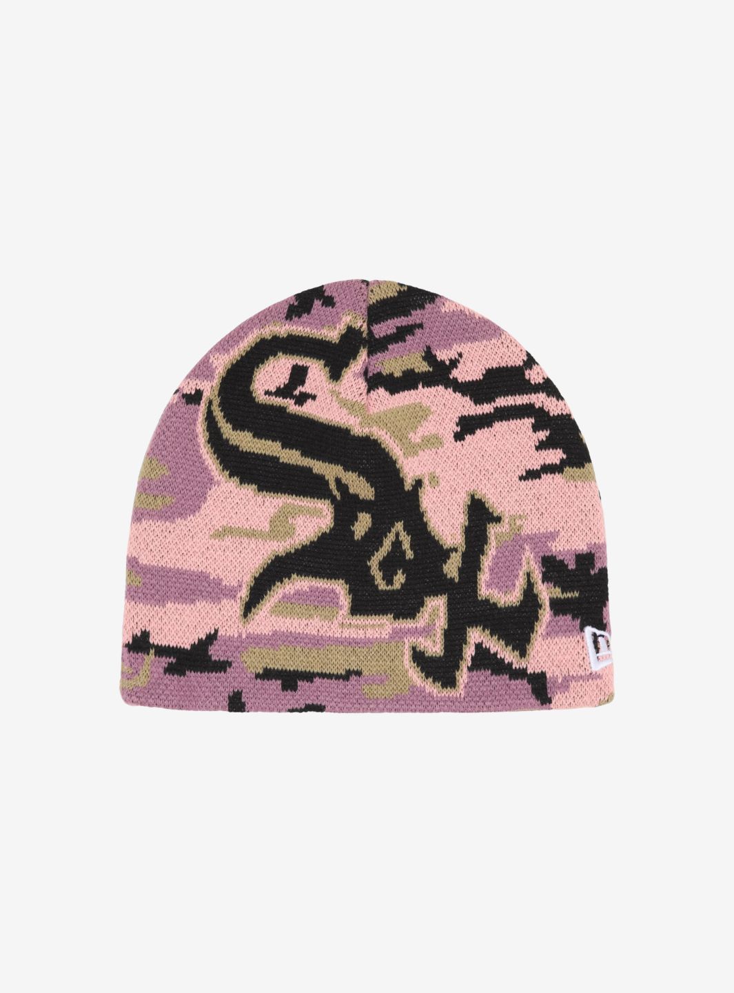 SUPREME CHICAGO WHITE SOX NEW ERA BEANIE PINK CAMO - View 1