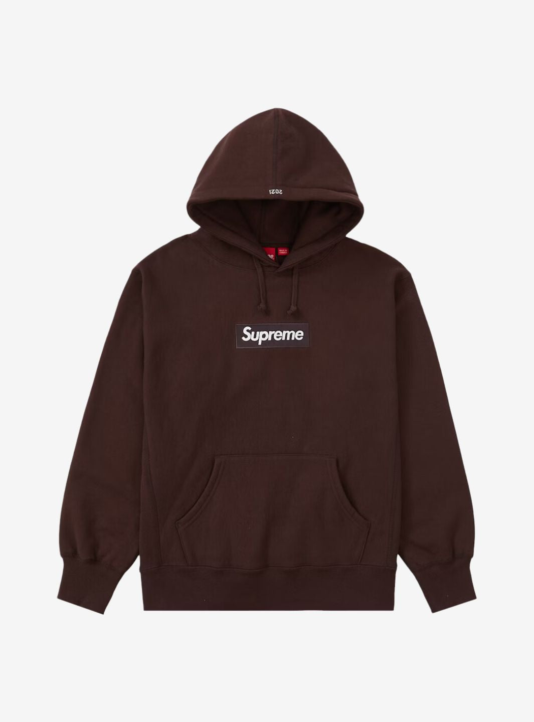 SUPREME BOX LOGO HOODED SWEATSHIRT DARK BROWN (FW21) - View 1