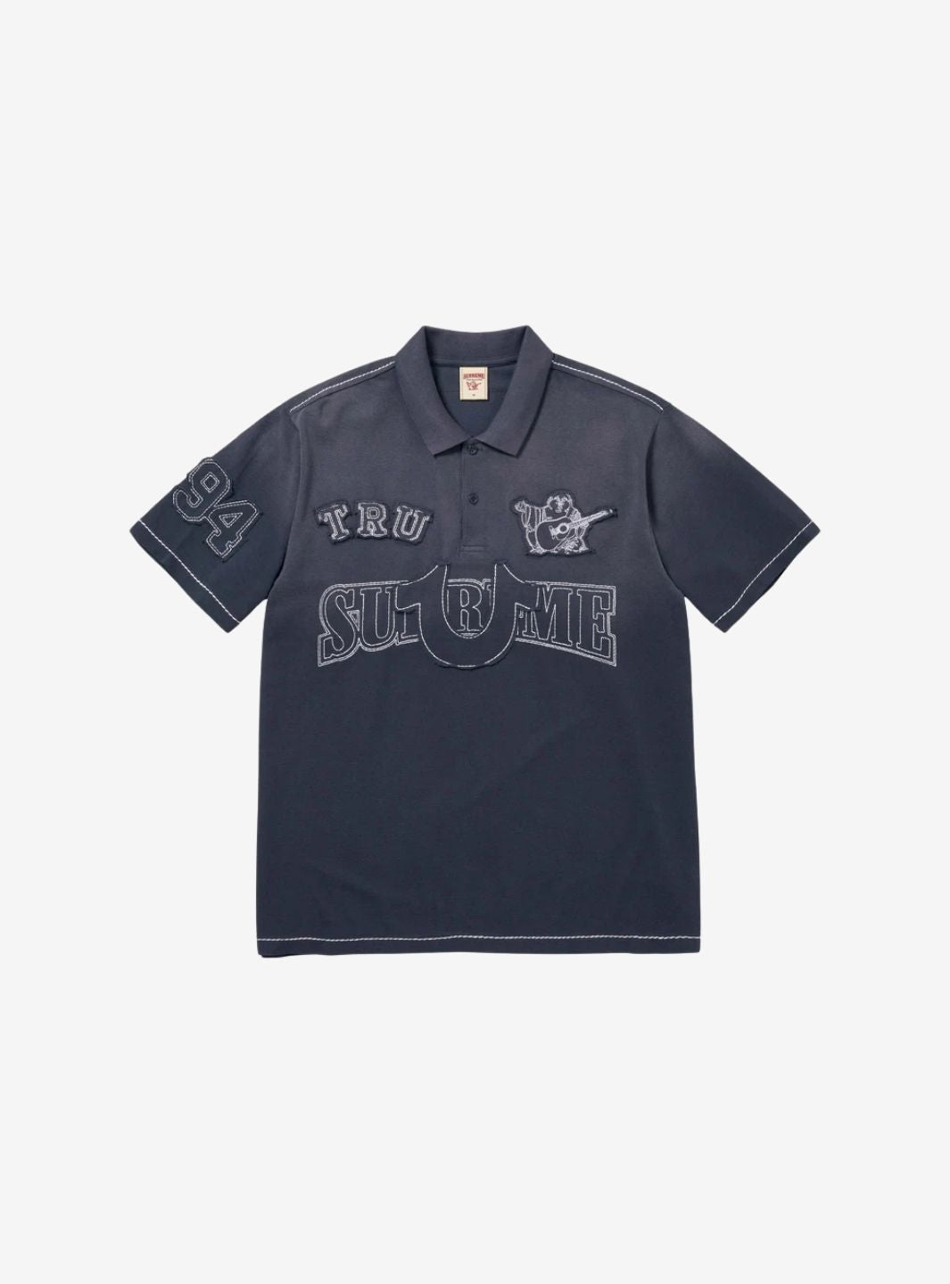 SUPREME TRUE RELIGION APPLIQUE POLO NAVY - View 1
