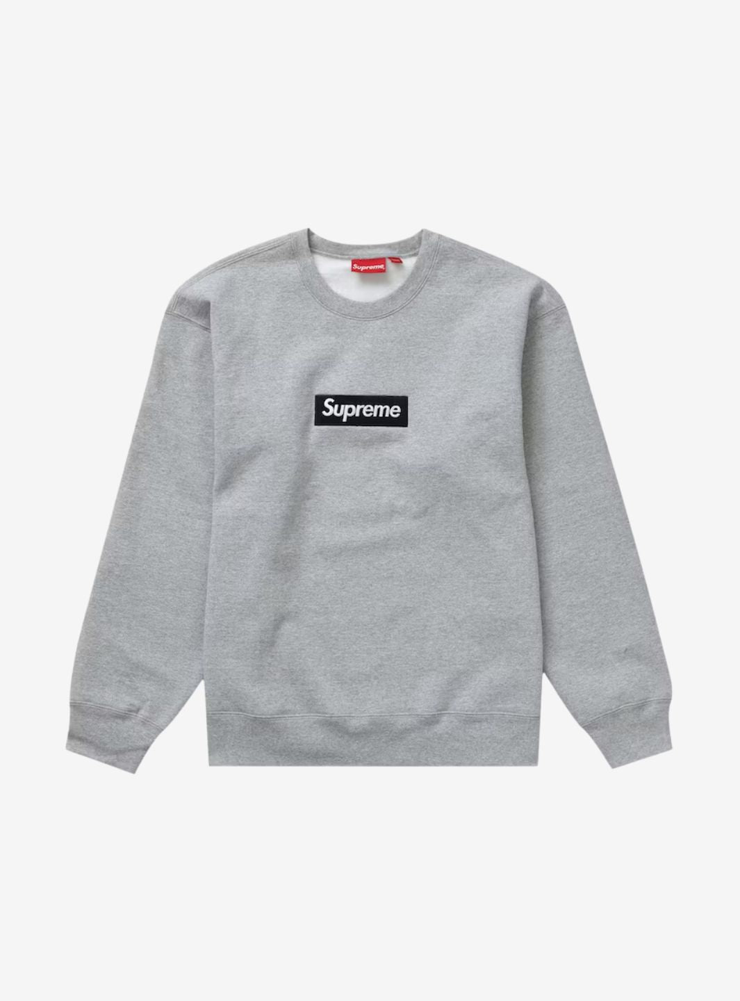 SUPREME BOX LOGO CREWNECK HEATHER GREY (FW22) - View 1