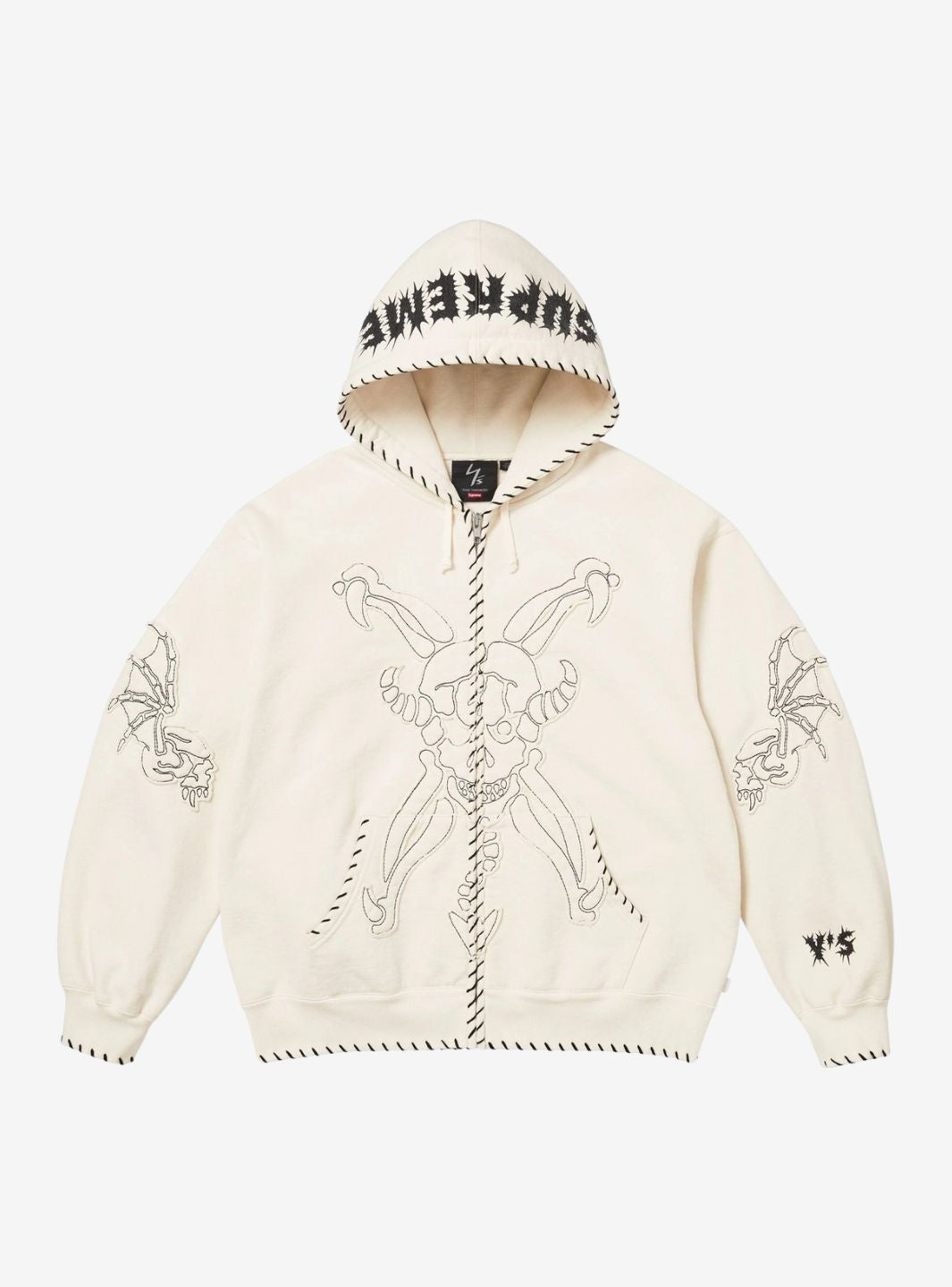 SUPREME Y'S BY YOHJI YAMAMOTO ZIP UP HOODED SWEATSHIRT NATURAL - View 1