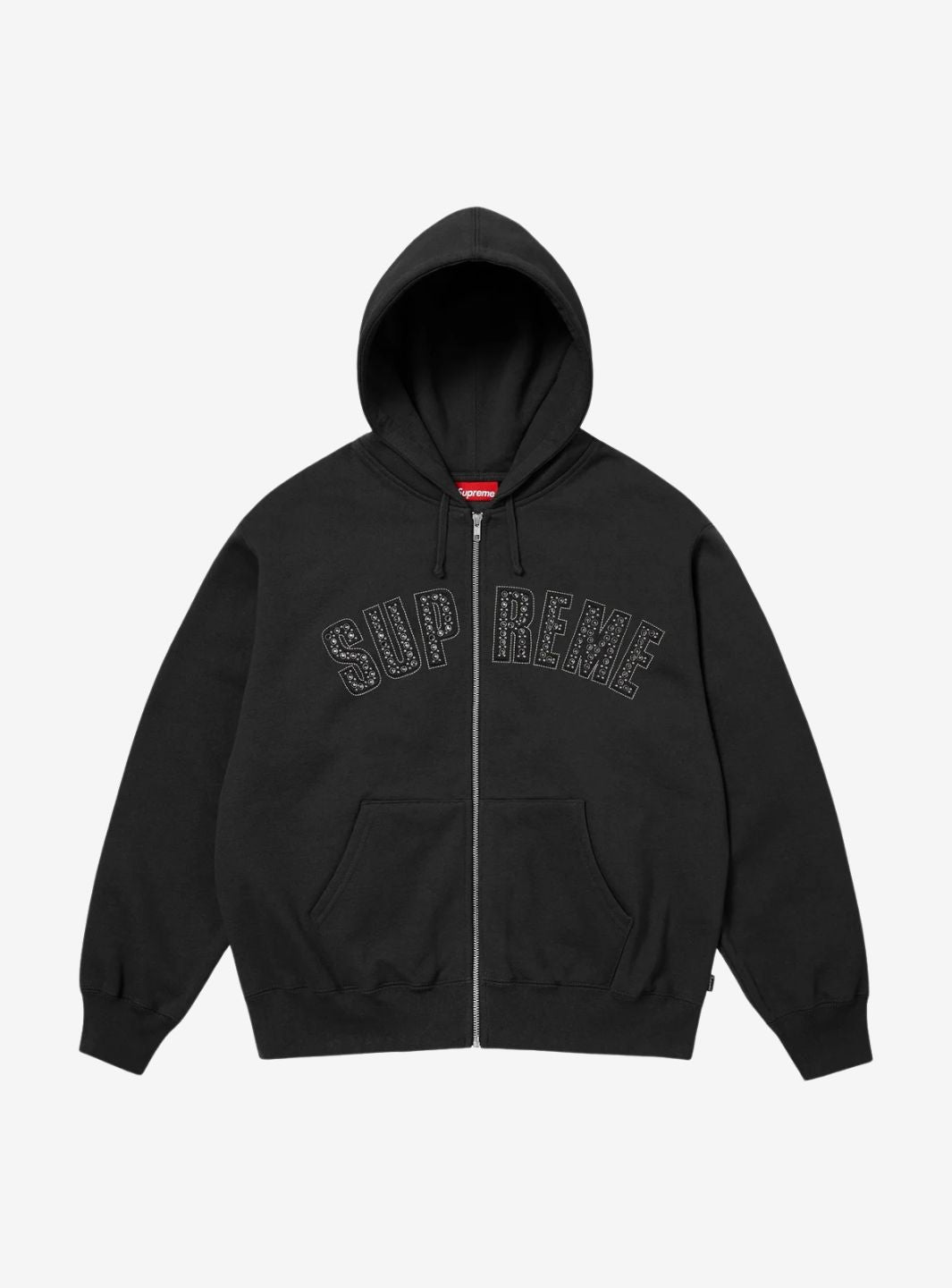 SUPREME B.B. SIMON ZIP UP HOODED SWEATSHIRT BLACK - View 1