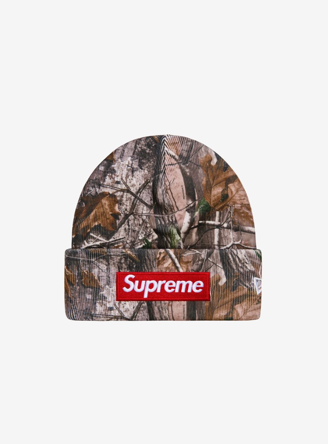 SUPREME NEW ERA BOX LOGO BEANIE REAL TREE CAMO (FW25) - View 1