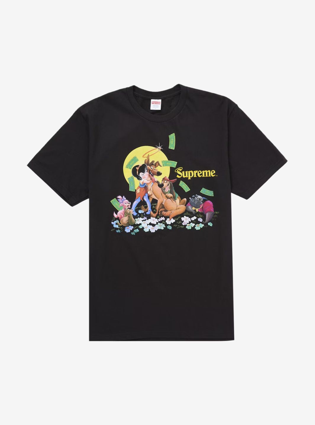 SUPREME ALL DOGS GO TO HEAVEN T-SHIRT BLACK - View 1
