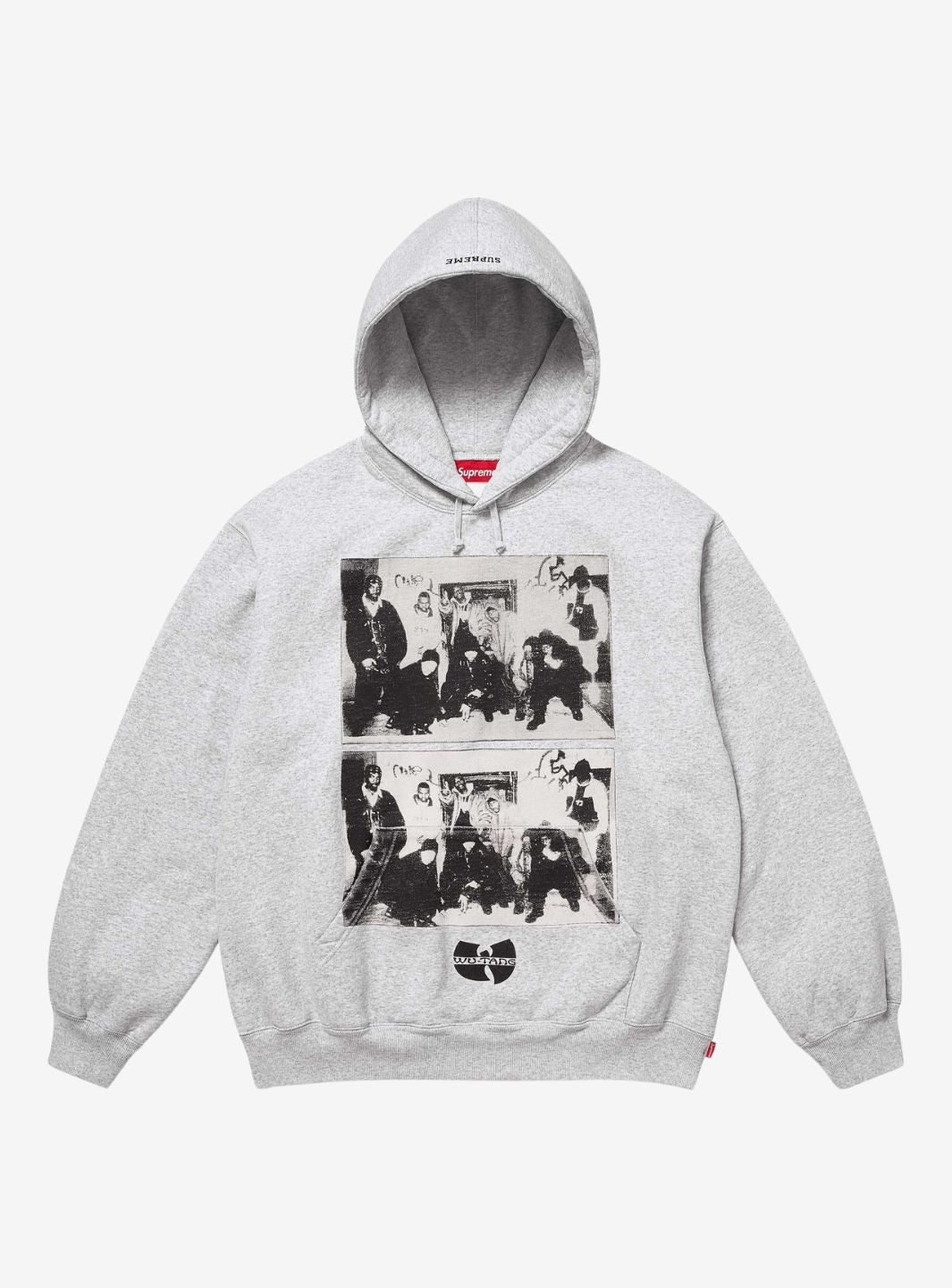 SUPREME WU-TANG CLAN HOODED SWEATSHIRT HEATHER GREY - View 1