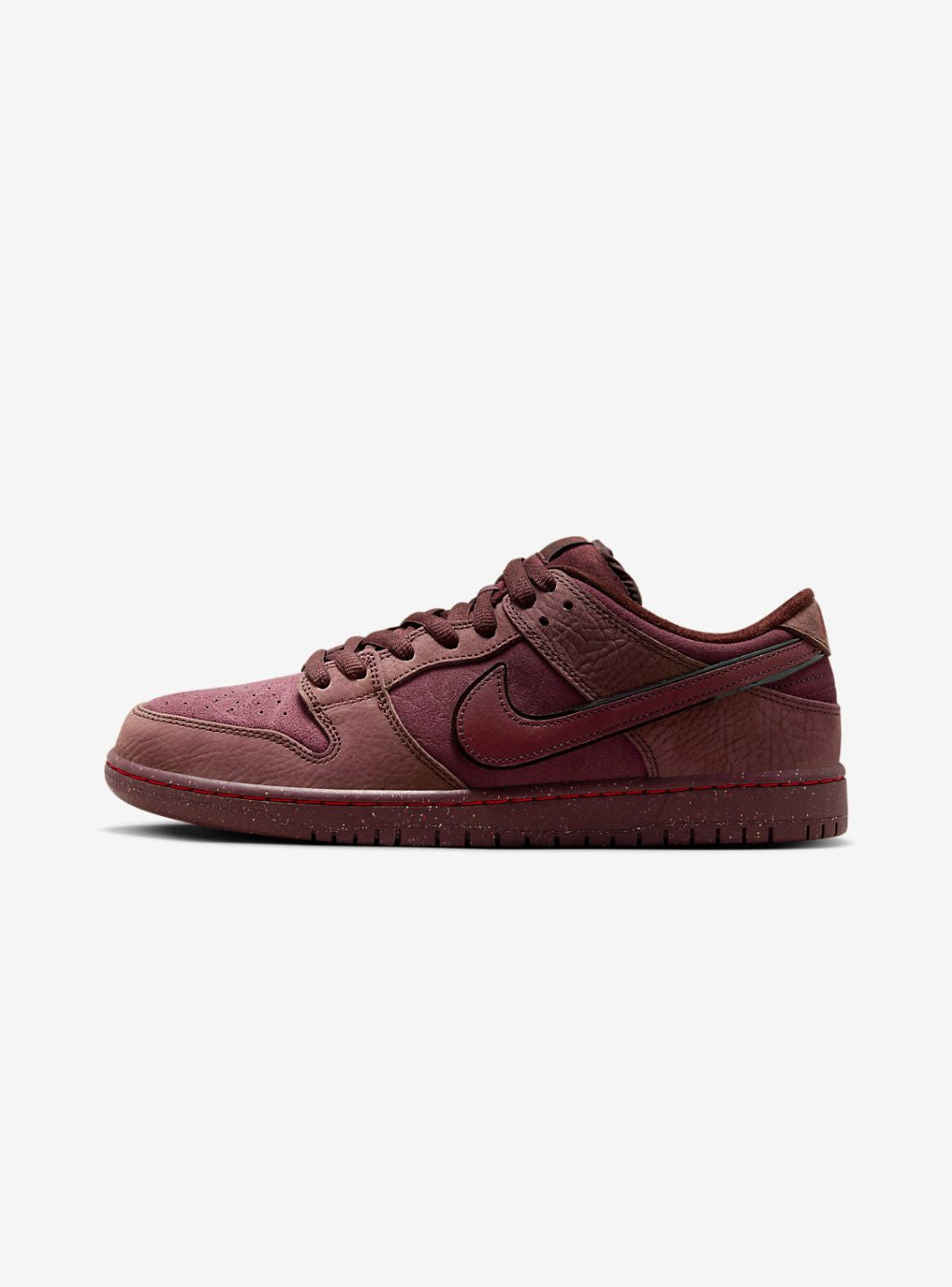 NIKE SB DUNK LOW CITY OF LOVE BURGUNDY CRUSH - View 1