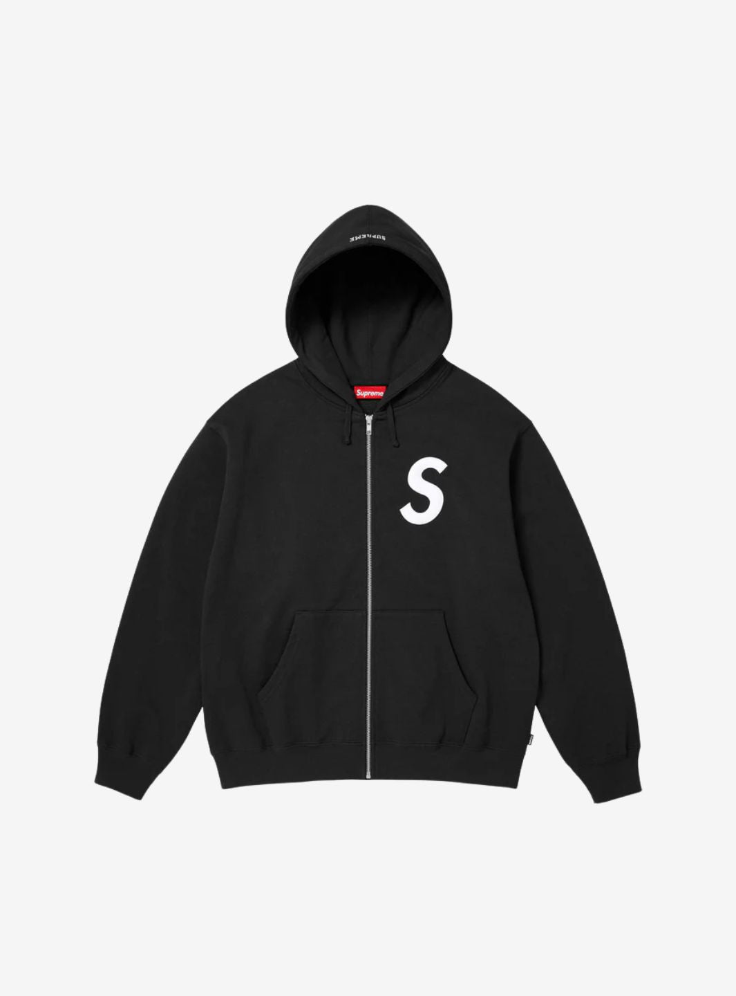 SUPREME S LOGO ZIP UP HOODED SWEATSHIRT BLACK (FW25) - View 1