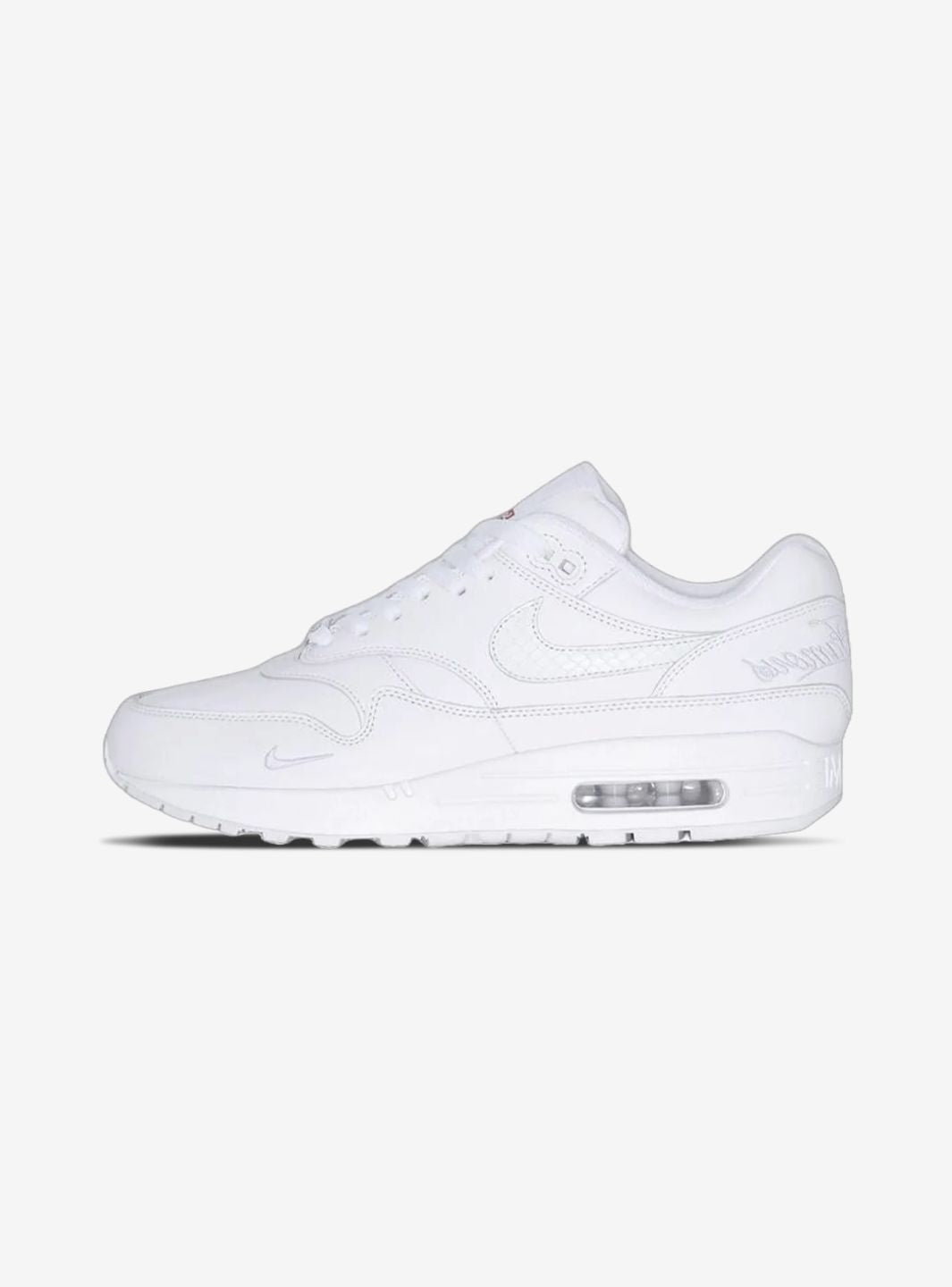 NIKE AIR MAX 1 '87 SP SUPREME TRIPLE WHITE - View 1
