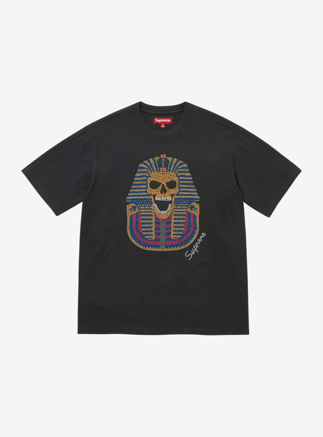 SUPREME KING TUT S/S TOP T-SHIRT BLACK - View 1