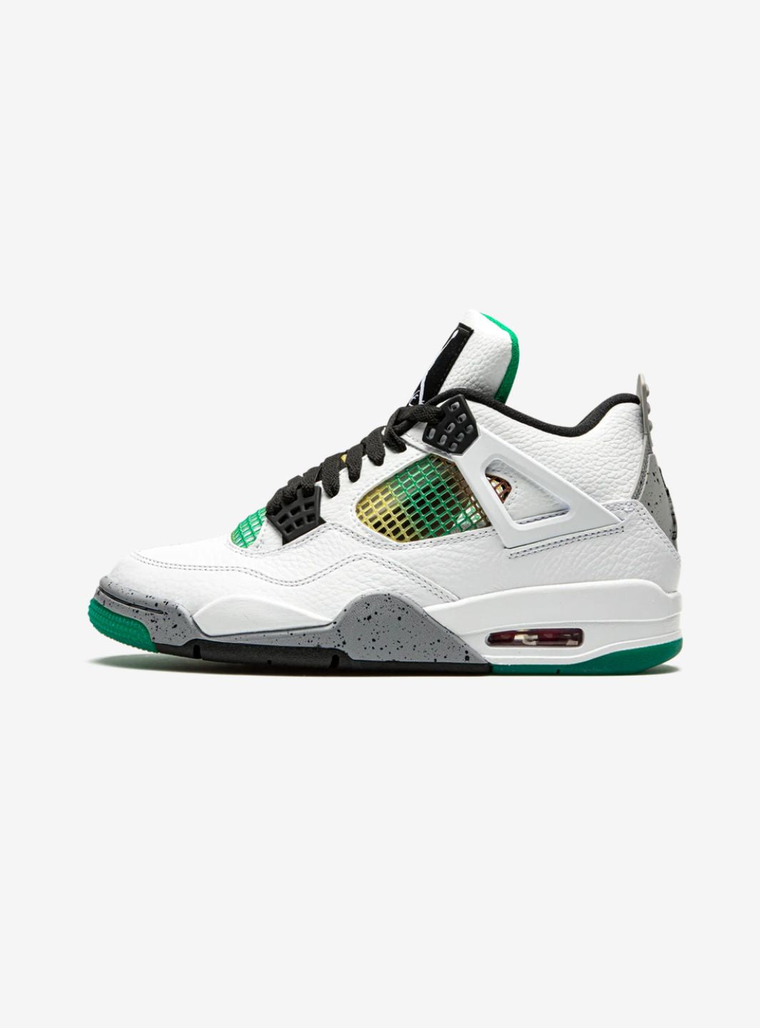 AIR JORDAN 4 RETRO LUCID GREEN RASTA - View 1