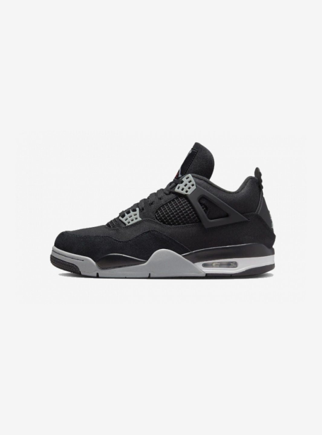 AIR JORDAN 4 RETRO BLACK CANVAS (GS) - View 1