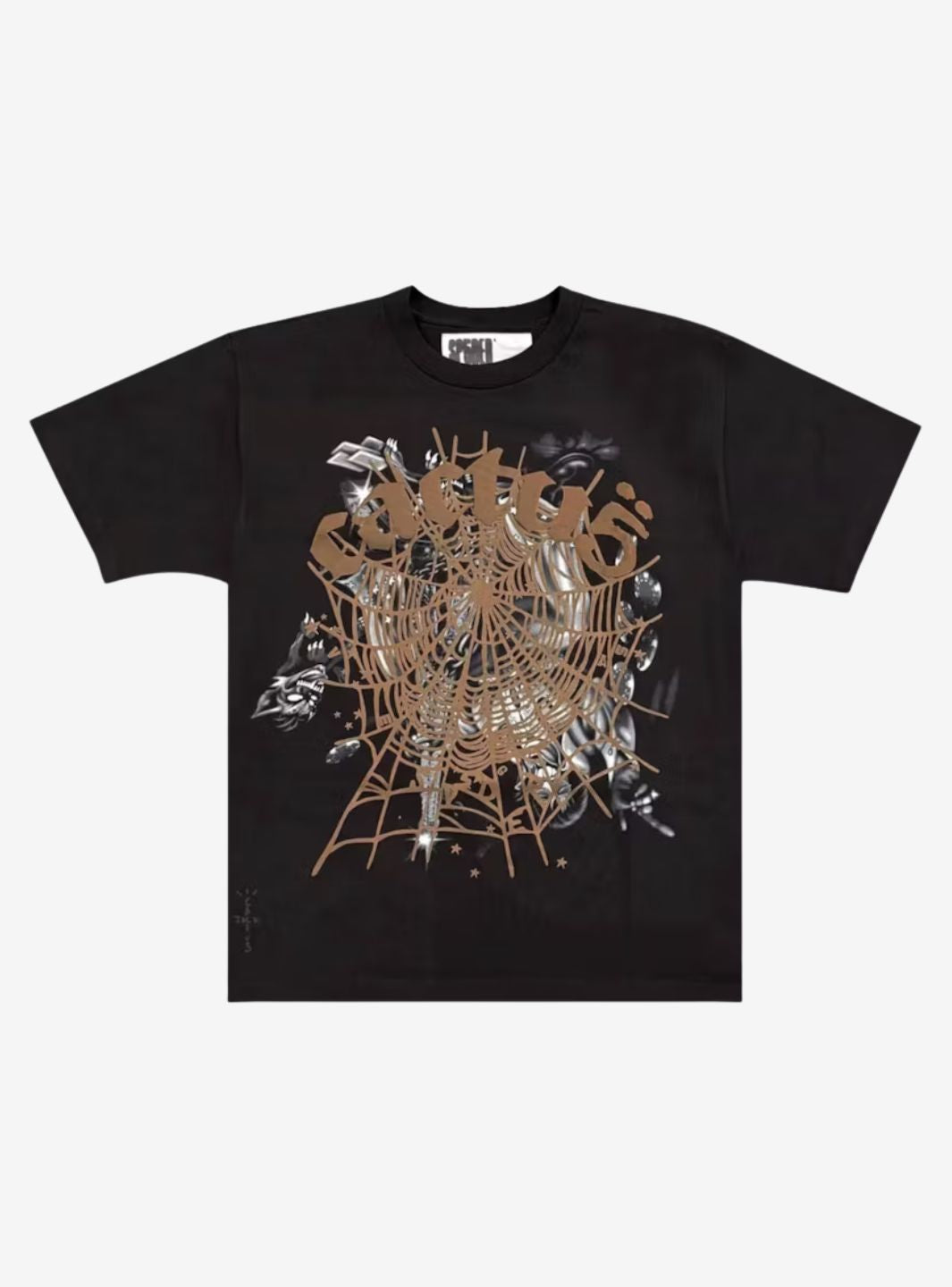 SP5DER X TRAVIS SCOTT CACTUS JACK AIRBRUSH T-SHIRT BLACK - View 1