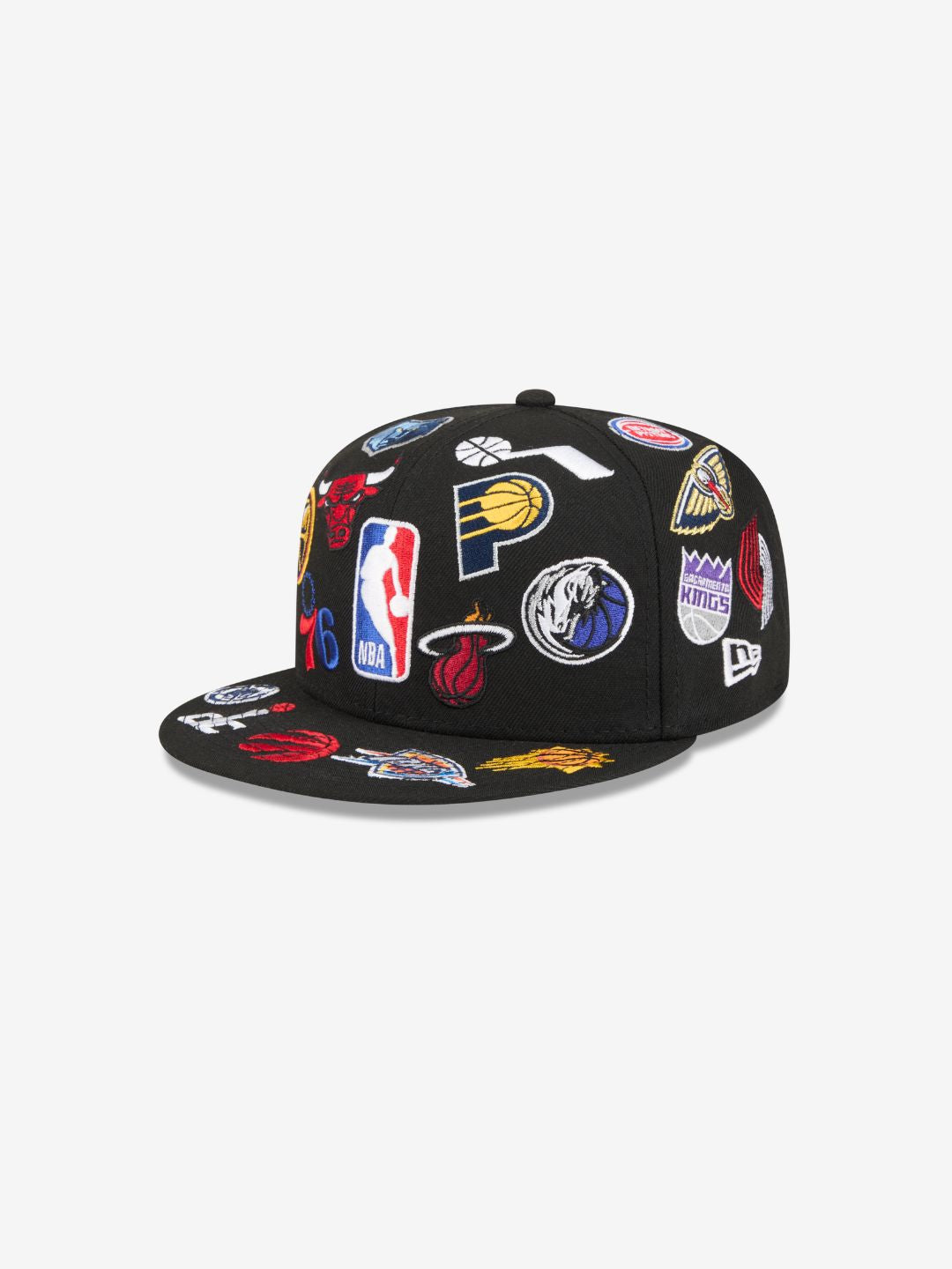 NEW ERA NBA ALL OVER BLACK 59FIFTY FITTED CAP - View 1