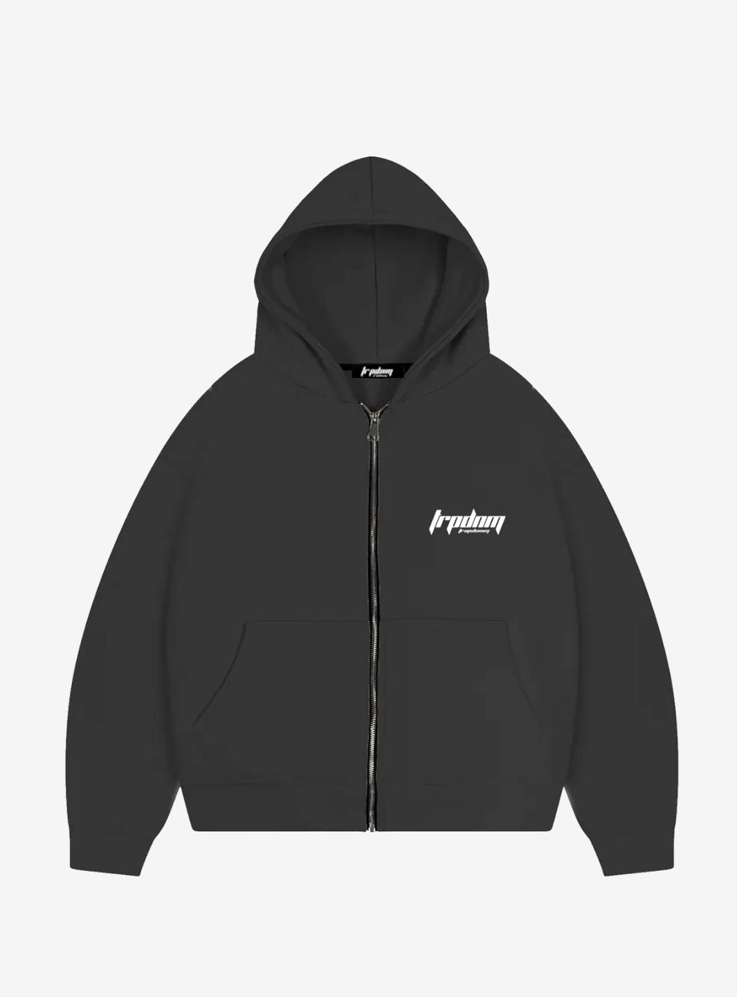 TRAP DENIM ZIP-UP PERFECT HOODIE GREY - View 1