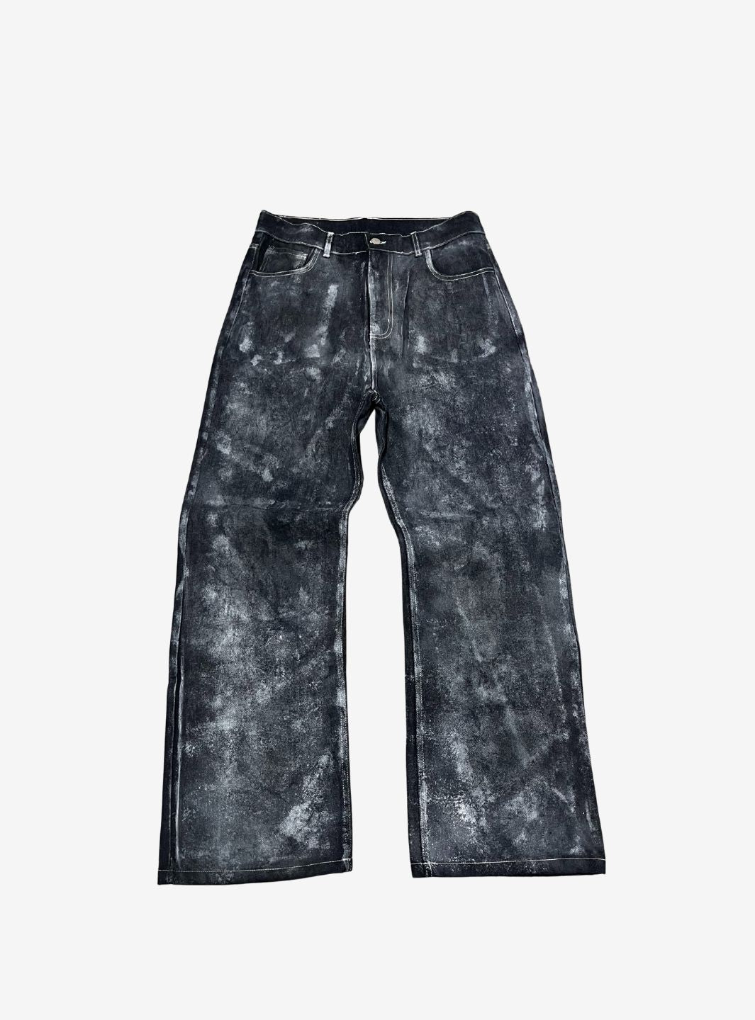 ARTEXPLORA HOUSE PAINTER CUSTOM RAW DENIM BOOTCUT JEANS - View 1