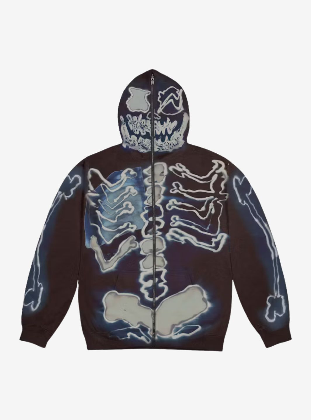 TRAVIS SCOTT CACTUS JACK FOR FRAGMENT SKELETON GRAFFITI FULL ZIP HOODIE MULTI - View 1