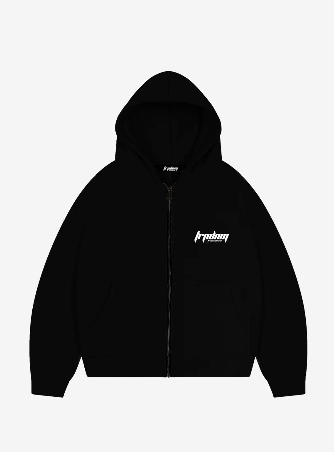 TRAP DENIM ZIP-UP PERFECT HOODIE BLACK - View 1