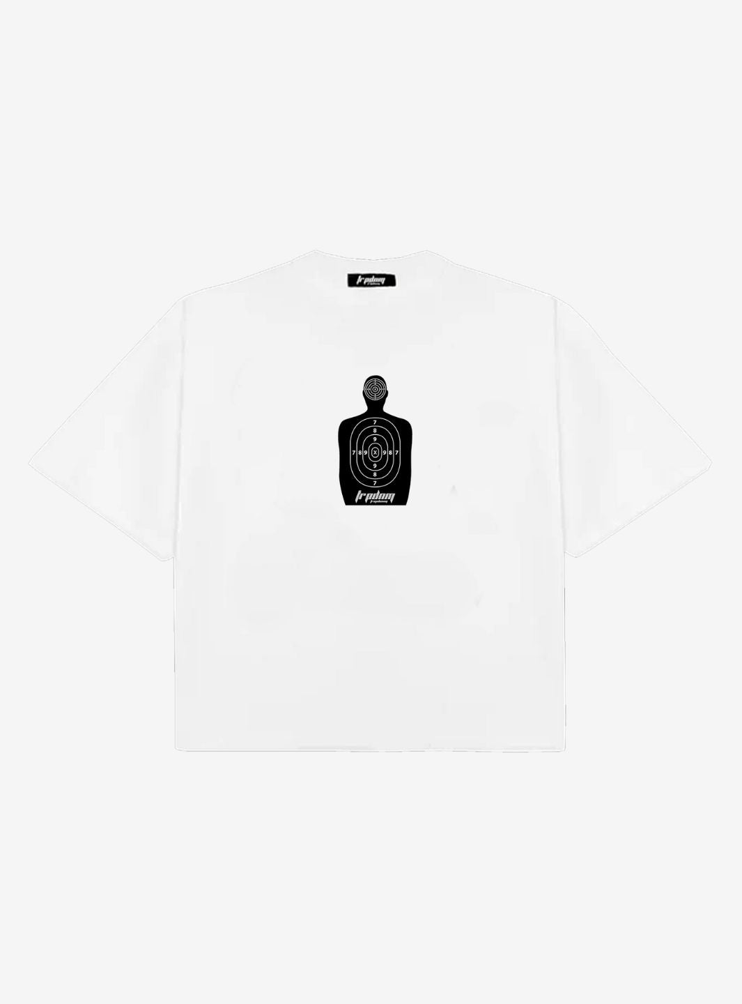 TRAP DENIM TARGET WHITE BOXY T-SHIRT - View 1