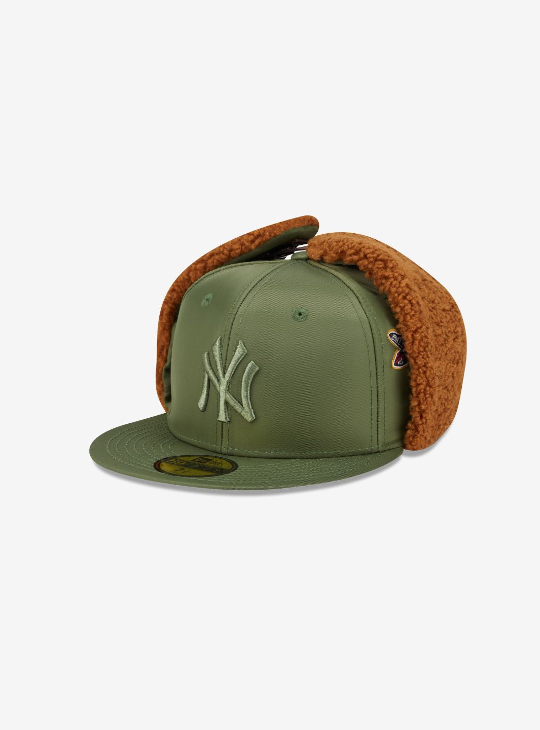 NEW ERA X ALPHA INDUSTRIES 59FIFTY OLIVE GREEN DOG EAR FITTED CAP - View 1